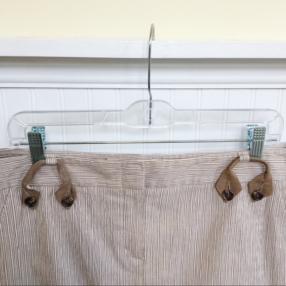 BCBGMAXAZRIA Textured Pinstripe Khaki Skirt - 12 - Picture 3 of 7